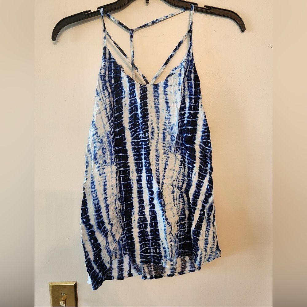 Nobo blue tye dye tank top size juniors large